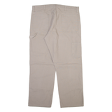 RUSTLER Carpenter Mens Corduroy Trousers Beige Relaxed Straight W38 L30