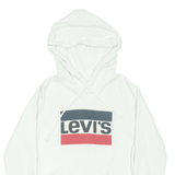 LEVI'S Mens White Hoodie S