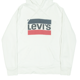 LEVI'S Mens White Hoodie S