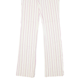 TRUSSARDI JEANS Pinstripe Womens Trousers Cream Regular Bootcut Linen W28 L33