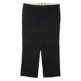 Pleated Mens Trousers Black Regular Straight W39 L28