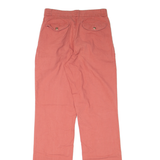 Pleated Womens Trousers Red Relaxed Straight W28 L36