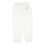 WICHELE Pleated Womens Trousers White Regular Mom Viscose W28 L28