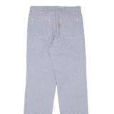 LUTTEURS Houndstooth Workwear Mens Trousers Blue Regular Straight W30 L33