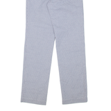 LUTTEURS Houndstooth Workwear Mens Trousers Blue Regular Straight W30 L33