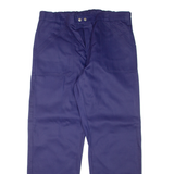 Workwear Mens Trousers Blue Loose Straight W38 L34