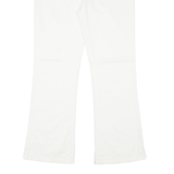KRIZIA JEANS Floral Embroidered Womens Trousers White Regular Bootcut W25 L27