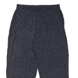 OPUS Chevron Pattern Crop Womens Trousers Grey Loose Straight Viscose W28 L23