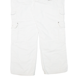 CAMP DAVID Cargo Mens Trousers White Regular Straight W40 L28
