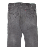LEVI'S 505 Jeans Mens Grey Regular Straight Stone Wash W37 L30
