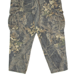Camouflage Cargo Womens Flannel Trousers Green Slim Tapered 90s W32 L28