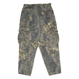 Camouflage Cargo Womens Flannel Trousers Green Slim Tapered 90s W32 L28