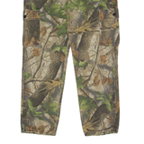 Realtree Camouflage Cargo Mens Twill Trousers Brown Regular Straight W36 L30