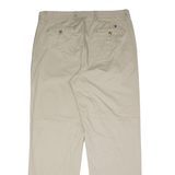TOMMY HILFIGER Chino Mens Twill Trousers Beige Straight 90s W36 L32