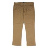 NAUTICA Stretch Chino Mens Twill Trousers Brown Regular Straight W36 L30