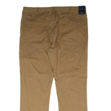 NAUTICA Stretch Chino Mens Twill Trousers Brown Regular Straight W36 L30