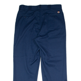 DICKIES Workwear Mens Twill Trousers Blue Regular Straight W38 L30