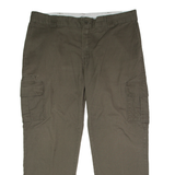 DICKIES Flex Workwear Cargo Mens Twill Trousers Green Regular Straight W40 L30