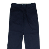 DICKIES Workwear Mens Twill Trousers Blue Regular Straight W32 L30