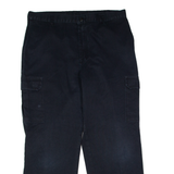 DICKIES Workwear Cargo Mens Trousers Black Regular Straight W38 L30