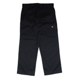 DICKIES Workwear Mens Twill Trousers Black Loose Straight W38 L30