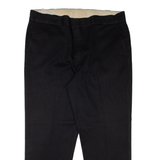 DICKIES Workwear Mens Trousers Black Relaxed Tapered W38 L29