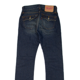 LEVI'S 504 Slouch Distressed Womens Jeans Blue Bootcut Stone Wash W29 L31