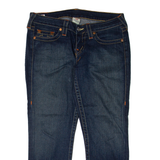 TRUE RELIGION Lizzy Crop Womens Jeans Blue Regular Tapered Stone Wash W32 L25