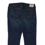 TRUE RELIGION Lizzy Crop Womens Jeans Blue Regular Tapered Stone Wash W32 L25