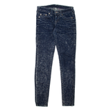TRUE RELIGION Womens Jeans Blue Slim Skinny Acid Wash W27 L31
