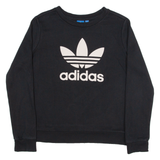ADIDAS Womens Sweatshirt Black UK 10