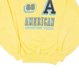 AMERICAN SPORTING TEAM Mens Sweatshirt Yellow Crew Neck USA M