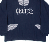 Greece Mens Sweatshirt Blue 1/4 Zip XL