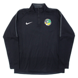 NIKE Fc Courtepin Mens Sweatshirt Black 1/4 Zip XL