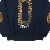 DFYNT Tiger Print Mens Sweatshirt Black Crew Neck 2XL