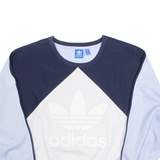 ADIDAS Womens Sweatshirt Blue Crew Neck UK 10