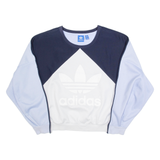 ADIDAS Womens Sweatshirt Blue Crew Neck UK 10