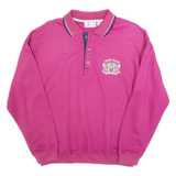 VINCI Caribic Island Mens Sweatshirt Purple Button Neck M