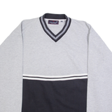 SAN MARINO Mens Sweatshirt Grey V-Neck M