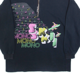 MASSER Ski Mens Sweatshirt Black 1/4 Zip L