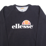 ELLESSE Oversized Womens Sweatshirt Black Crew Neck XS