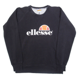 ELLESSE Oversized Womens Sweatshirt Black Crew Neck XS