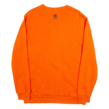 REEBOK Oversized Mens Sweatshirt Orange Crew Neck XS