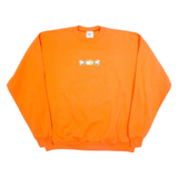 TEAM ORION Mens Sweatshirt Orange Crew Neck XL