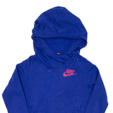 NIKE Womens Blue Hoodie M