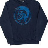 DIESEL Mens Blue Hoodie S
