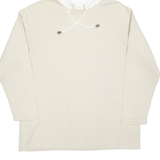 Womens Beige Hoodie L