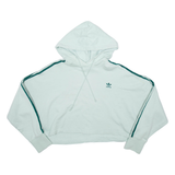 ADIDAS Cropped Womens Green Hoodie UK 10