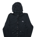 ADIDAS Womens Black Hoodie Full Zip UK 12