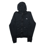 ADIDAS Womens Black Hoodie Full Zip UK 12